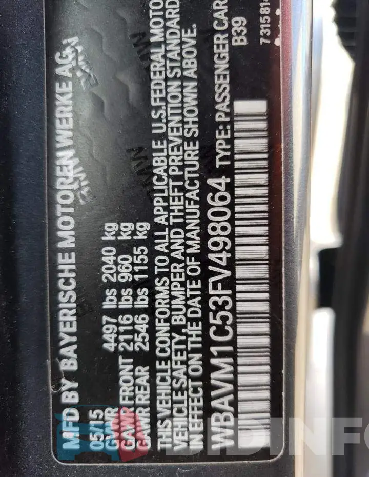 WBAVM1C53FV498064 Photo# 12
