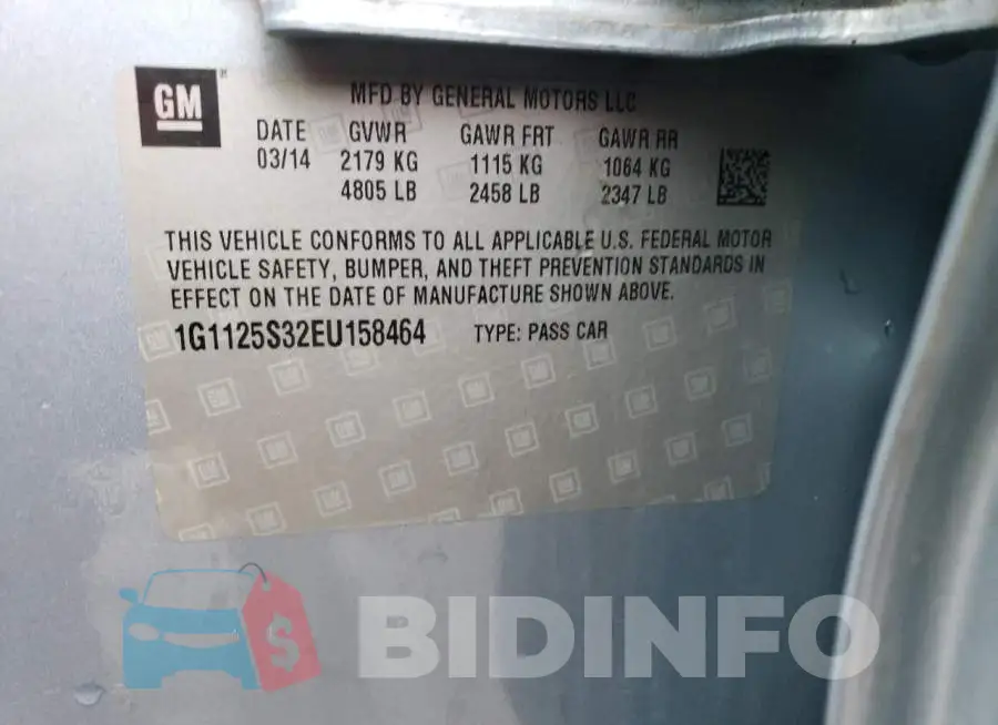 1G1125S32EU158464 Photo# 12