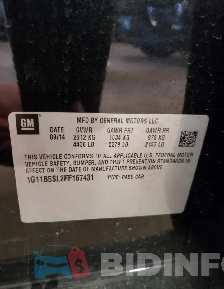 1G11B5SL2FF167431 Photo# 12
