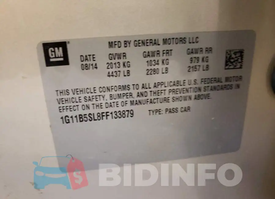 1G11B5SL8FF133879 Photo# 12