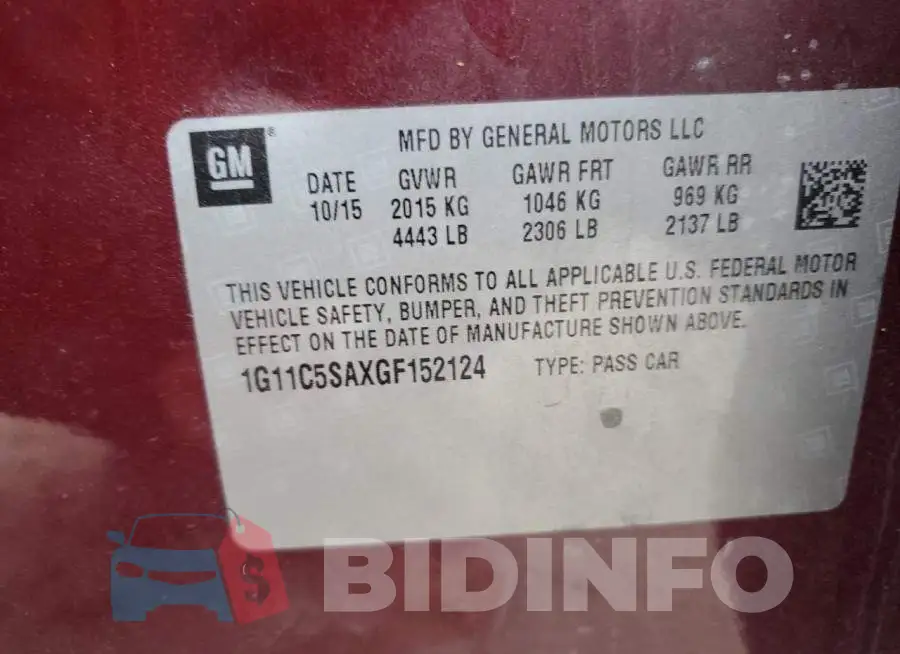 1G11C5SAXGF152124 Photo# 12