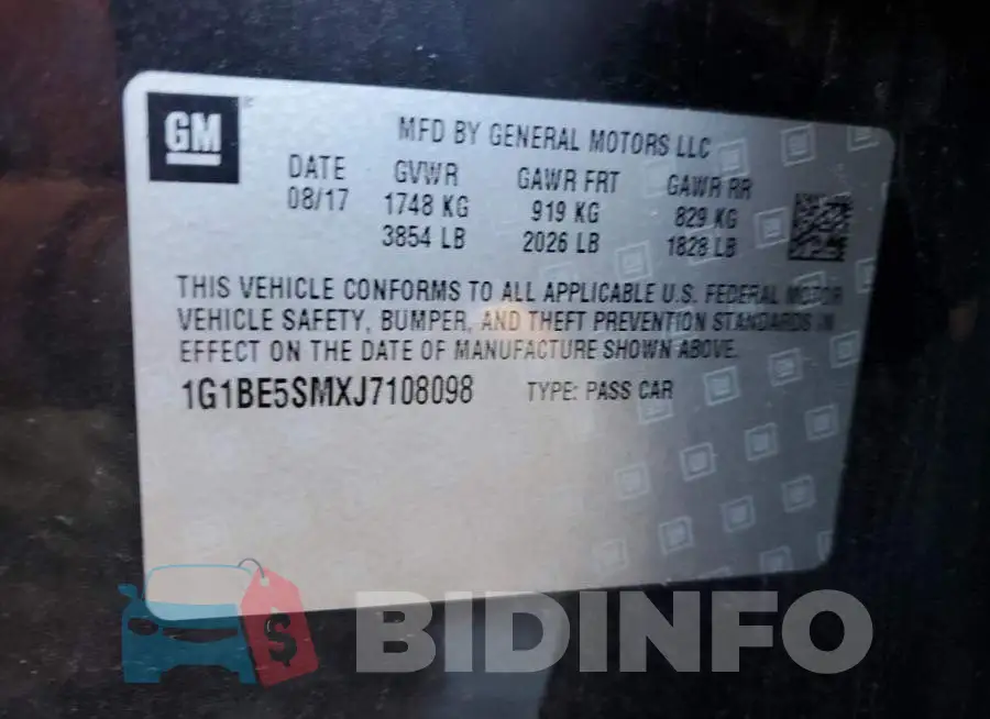 1G1BE5SMXJ7108098 Photo# 12