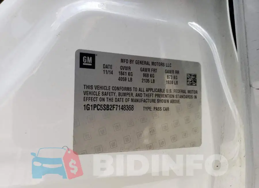 1G1PC5SB2F7148368 Photo# 12