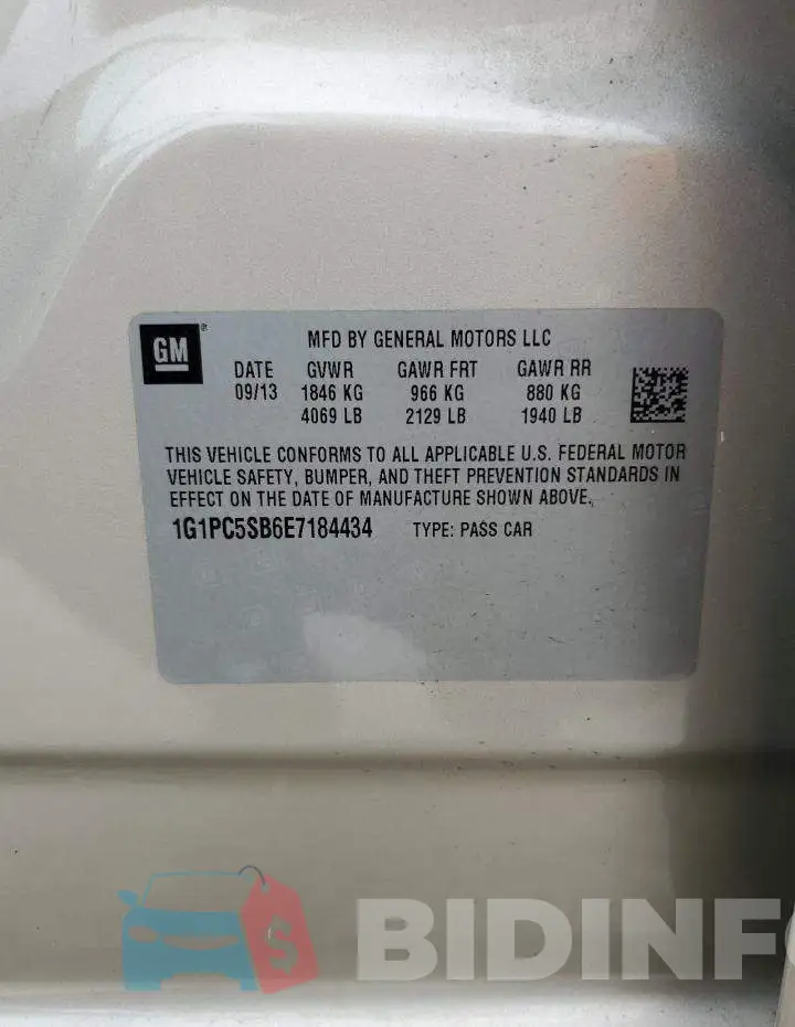 1G1PC5SB6E7184434 Photo# 12