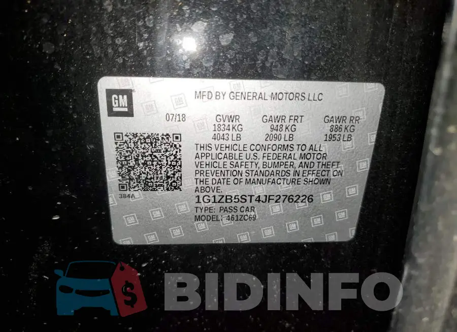 1G1ZB5ST4JF276226 Photo# 12