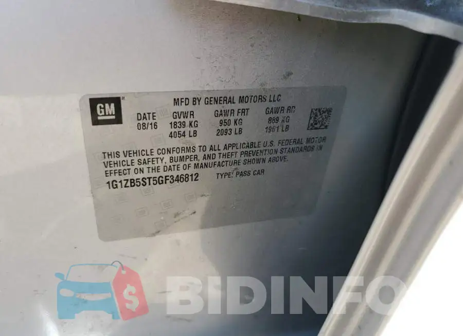 1G1ZB5ST5GF346812 Photo# 12