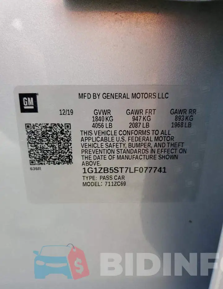 1G1ZB5ST7LF077741 Photo# 12