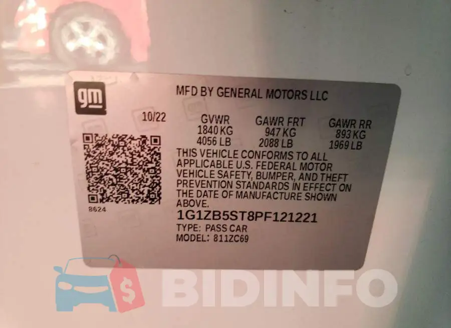 1G1ZB5ST8PF121221 Photo# 12