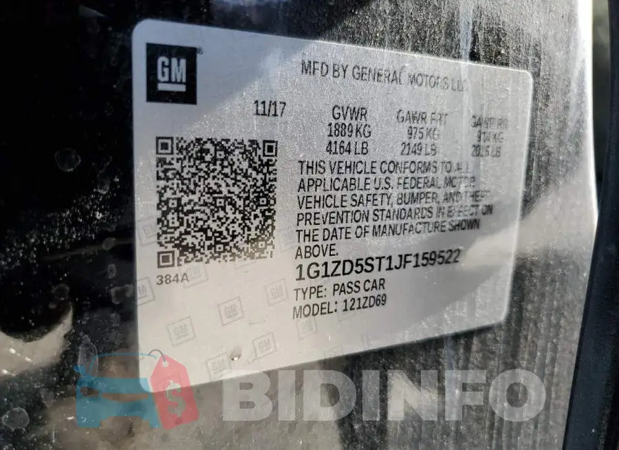 1G1ZD5ST1JF159522 Photo# 13