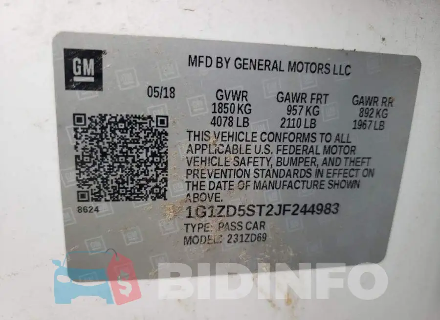 1G1ZD5ST2JF244983 Photo# 12