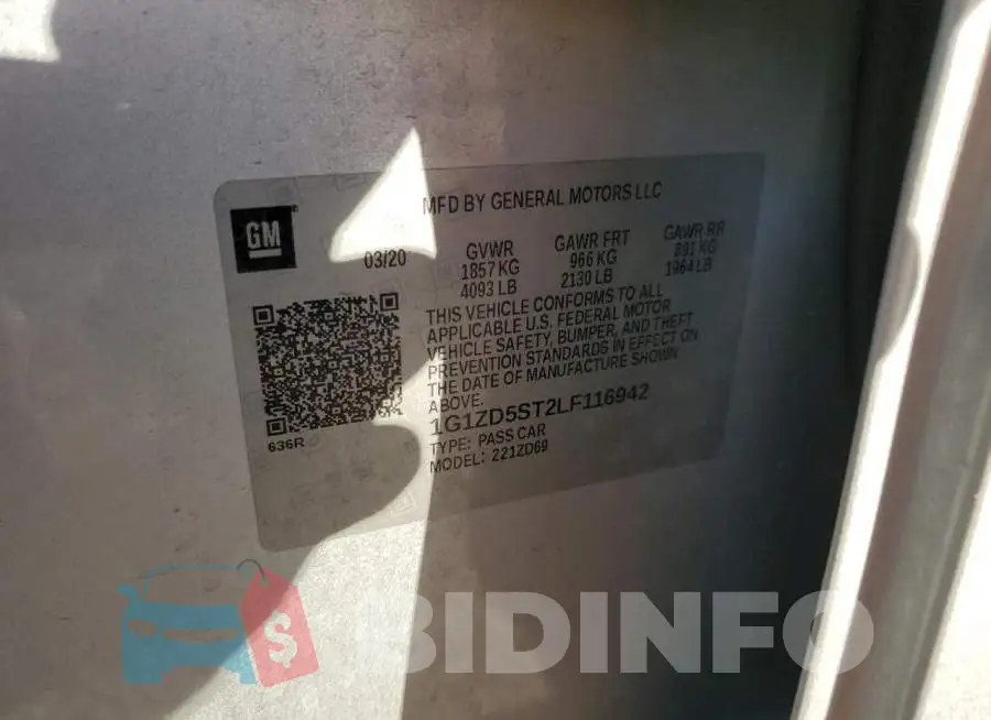 1G1ZD5ST2LF116942 Photo# 12