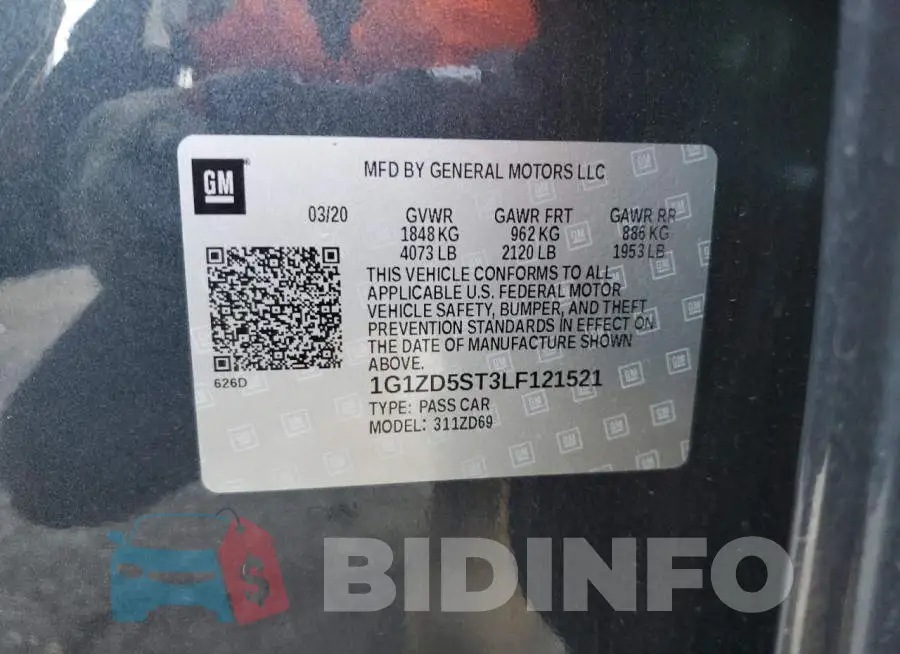 1G1ZD5ST3LF121521 Photo# 12