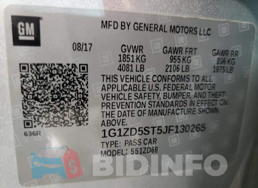1G1ZD5ST5JF130265 Photo# 12