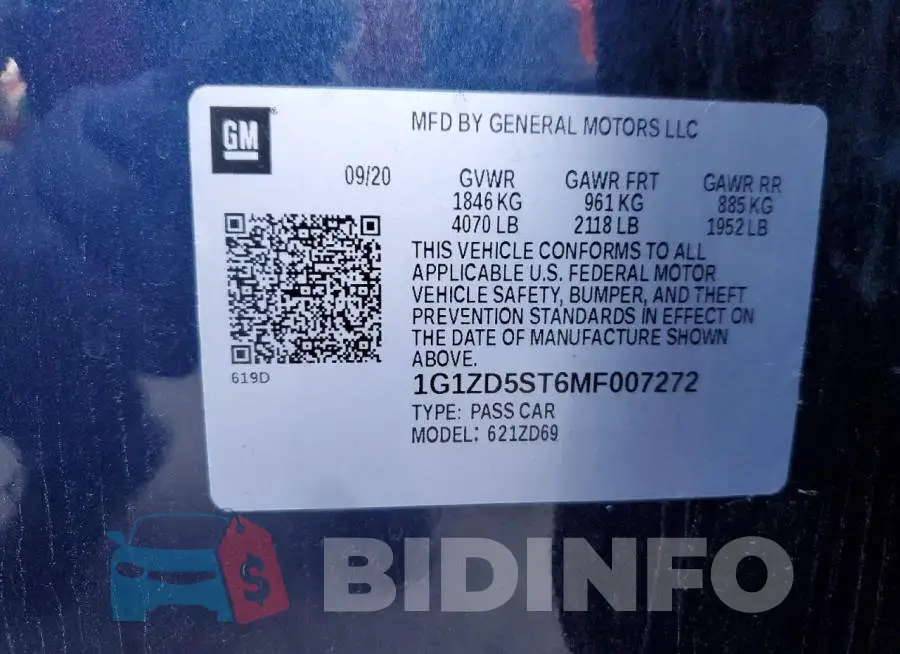1G1ZD5ST6MF007272 Photo# 12