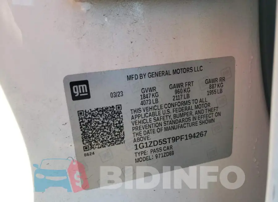 1G1ZD5ST9PF194267 Photo# 12