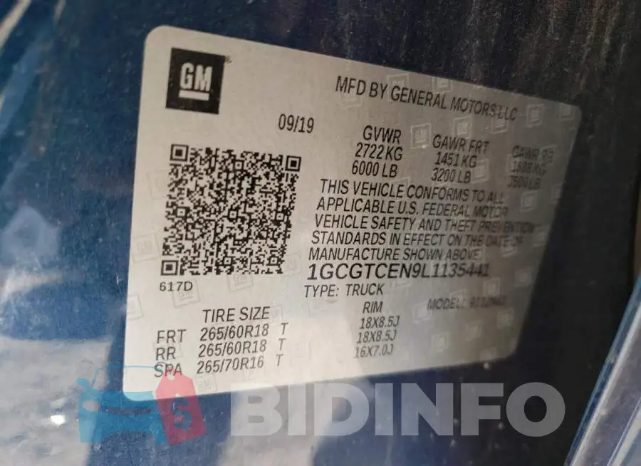 1GCGTCEN9L1135441 Photo# 12