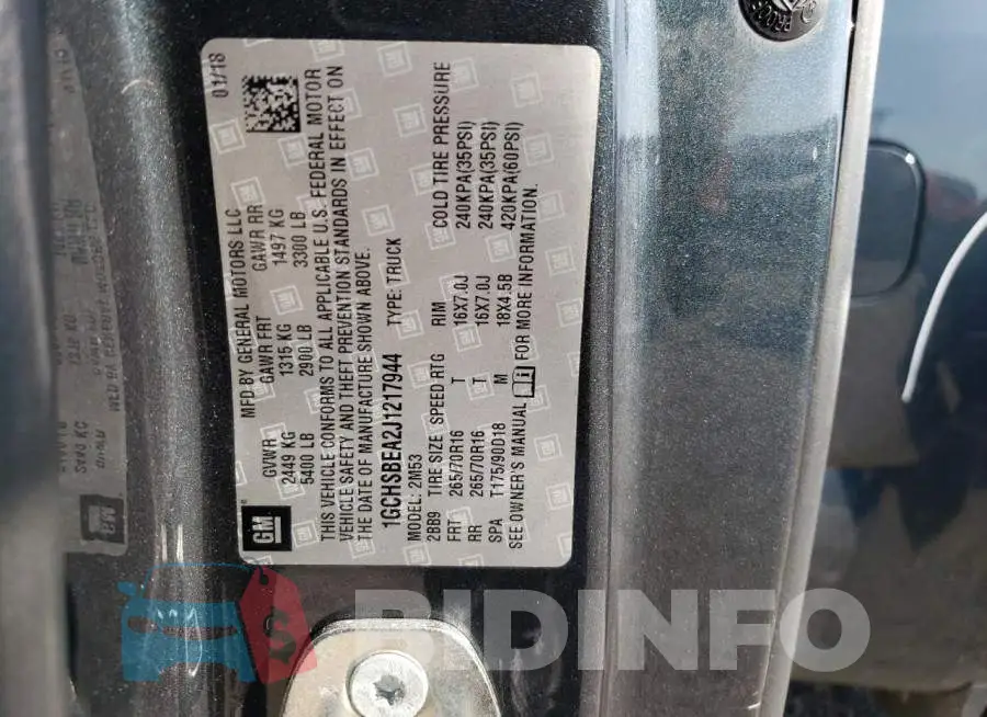 1GCHSBEA2J1217944 Photo# 12
