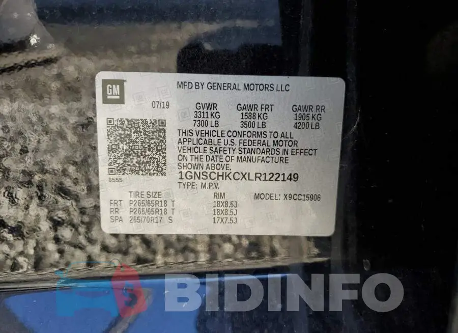 1GNSCHKCXLR122149 Photo# 13