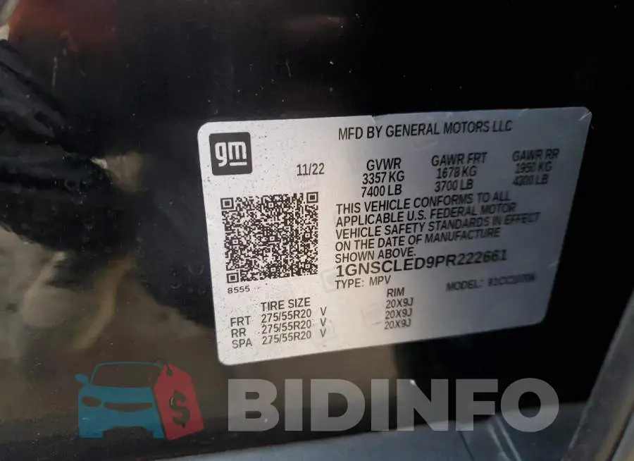 1GNSCLED9PR222661 Photo# 13