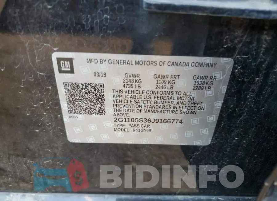 2G1105S36J9166774 Photo# 12