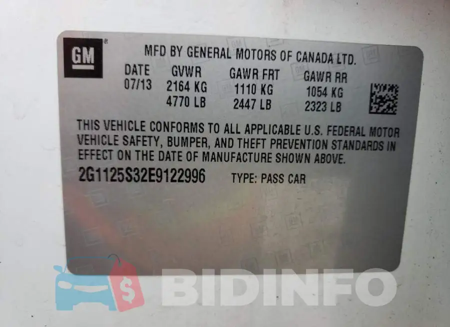 2G1125S32E9122996 Photo# 12