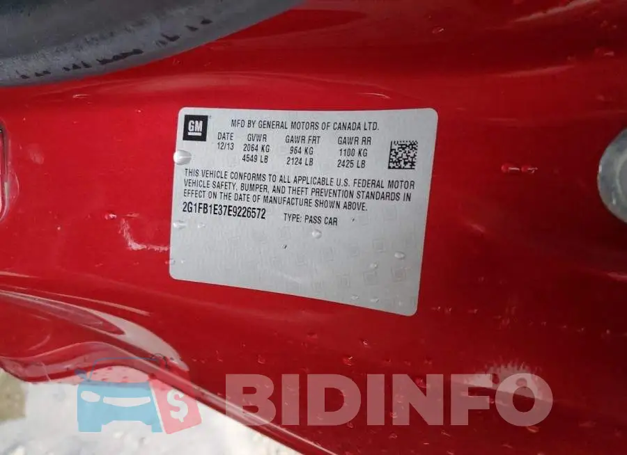 2G1FB1E37E9226572 Photo# 12