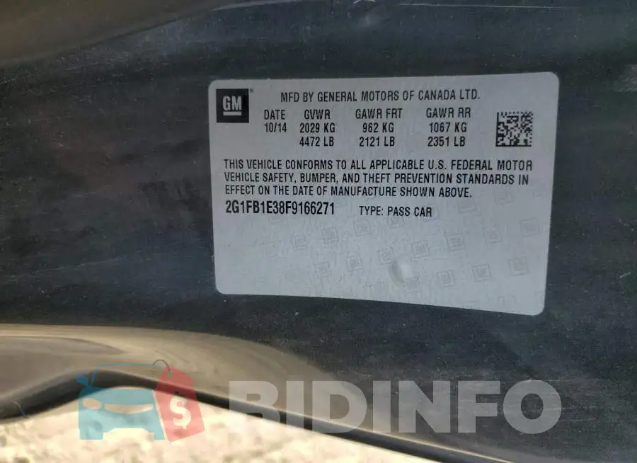 2G1FB1E38F9166271 Photo# 12