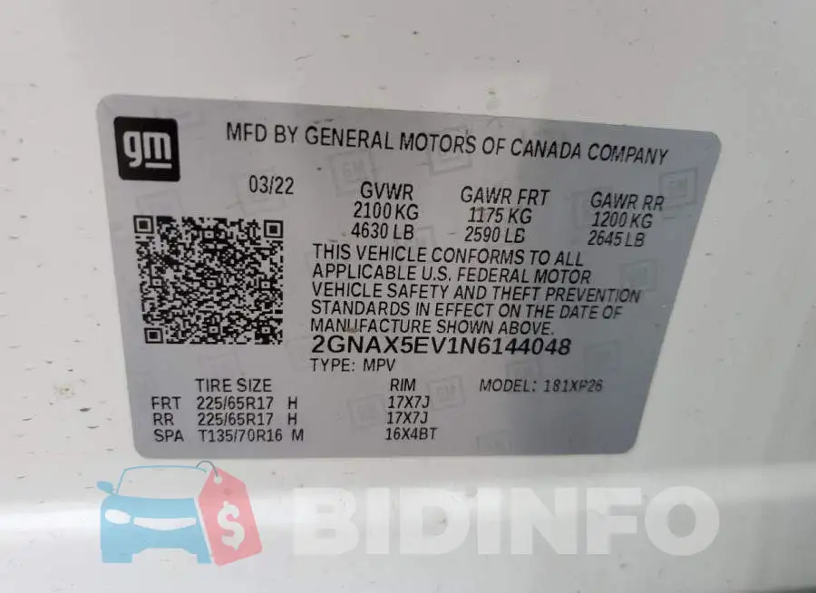 2GNAX5EV1N6144048 Photo# 13
