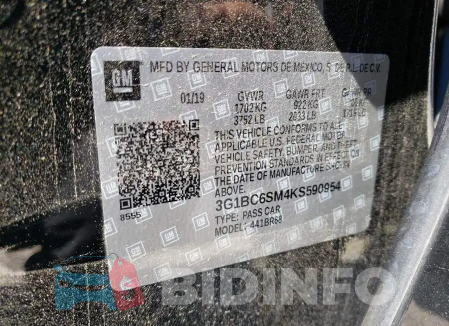 3G1BC6SM4KS590954 Photo# 12