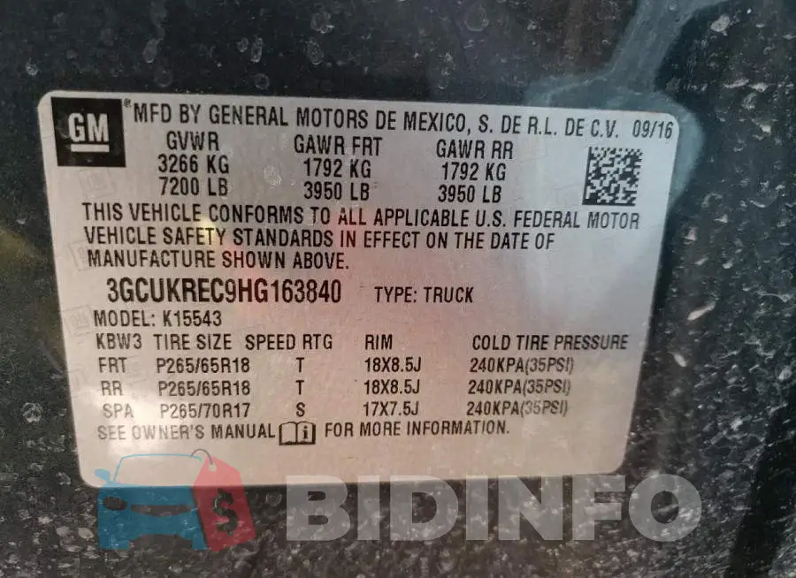 3GCUKREC9HG163840 Photo# 12