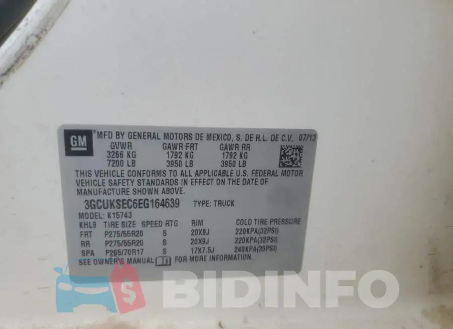 3GCUKSEC6EG164639 Photo# 12
