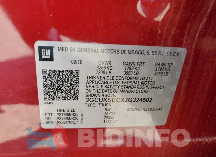 3GCUKSECXJG324502 Photo# 12