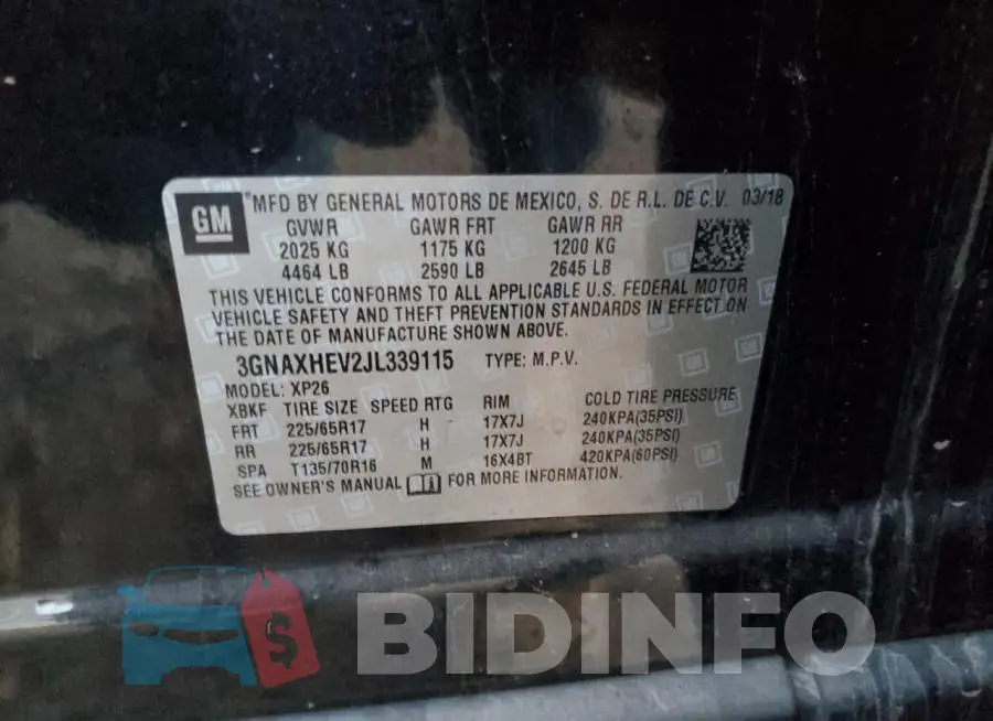 3GNAXHEV2JL339115 Photo# 13