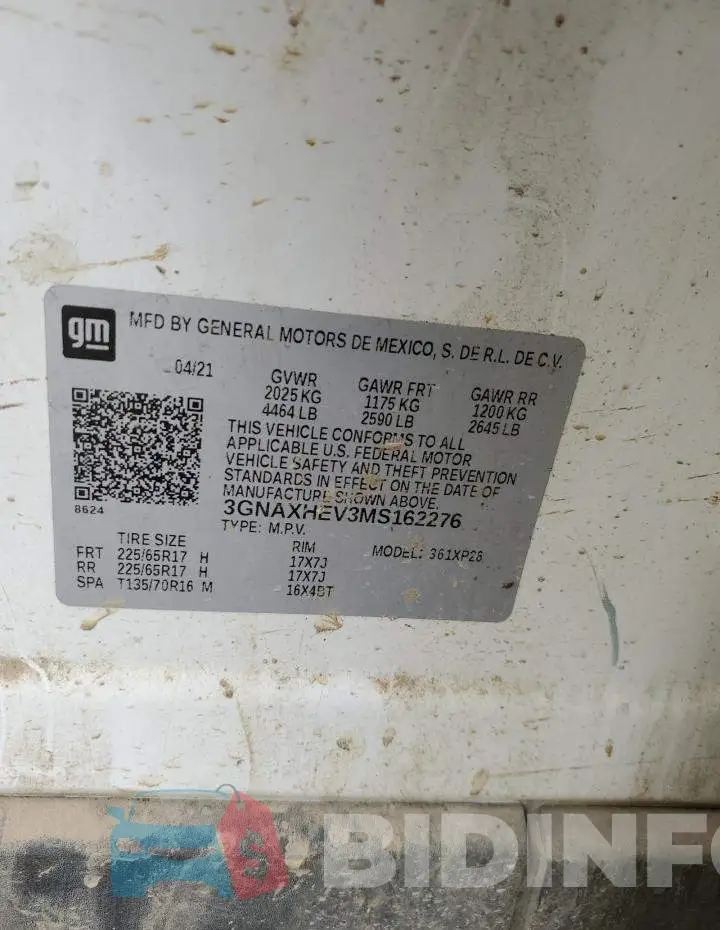 3GNAXHEV3MS162276 Photo# 13