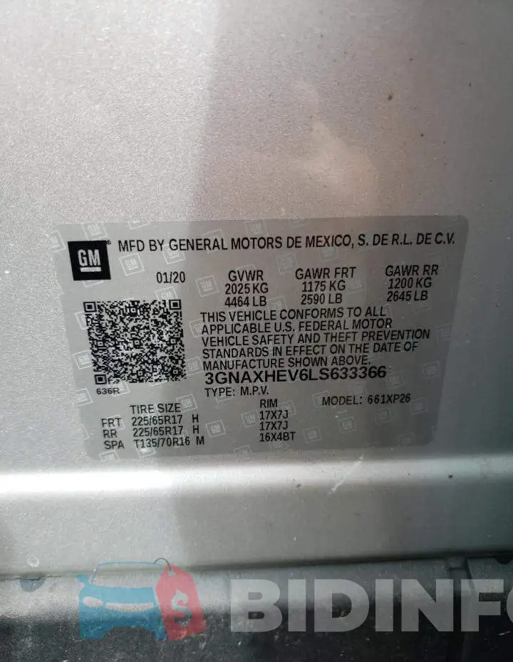 3GNAXHEV6LS633366 Photo# 13