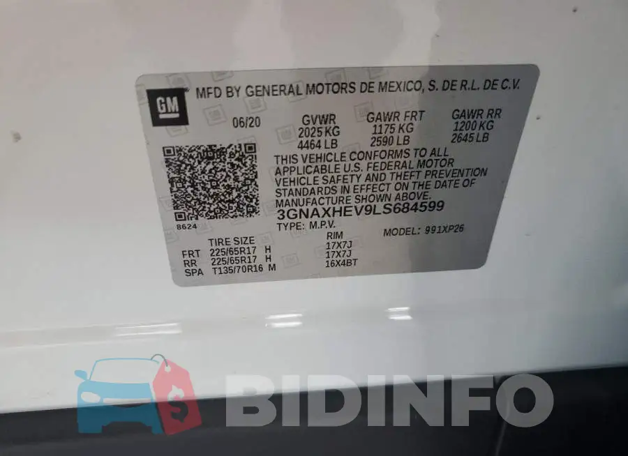 3GNAXHEV9LS684599 Photo# 13