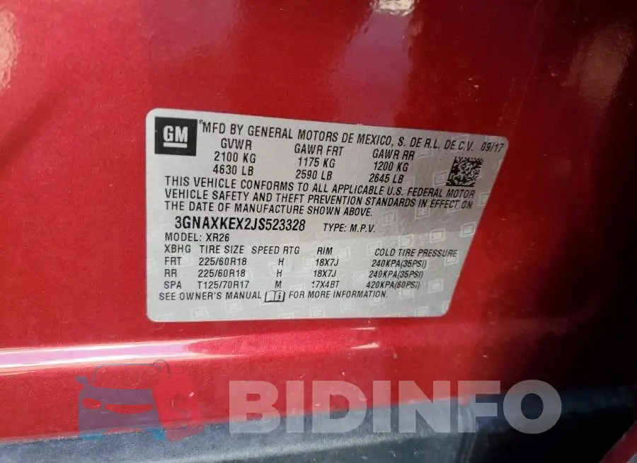 3GNAXKEX2JS523328 Photo# 12