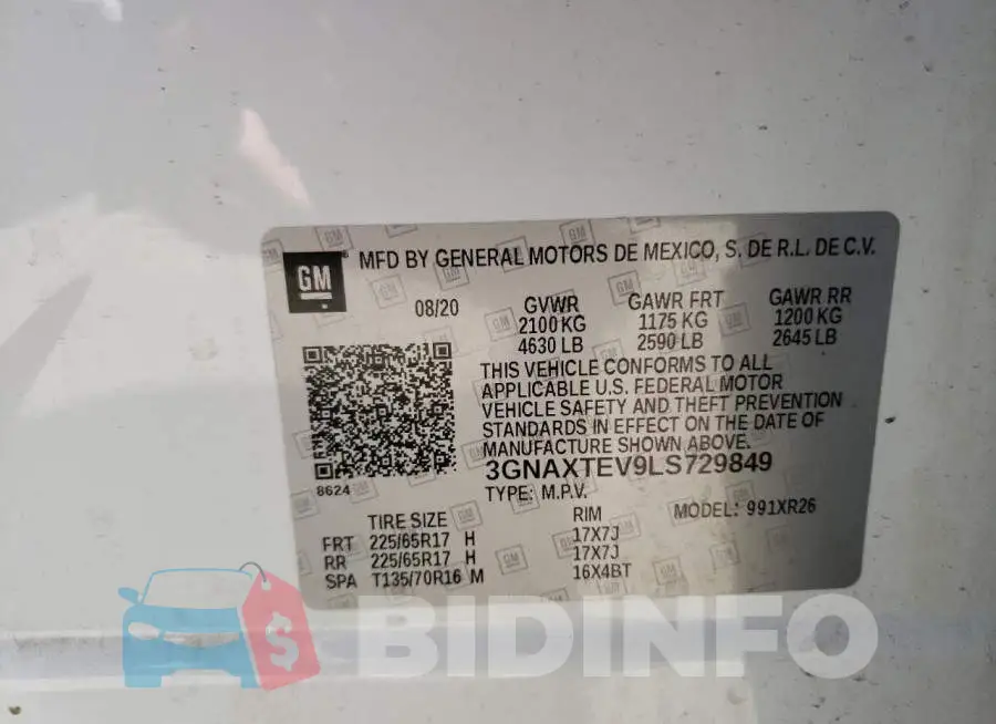 3GNAXTEV9LS729849 Photo# 12