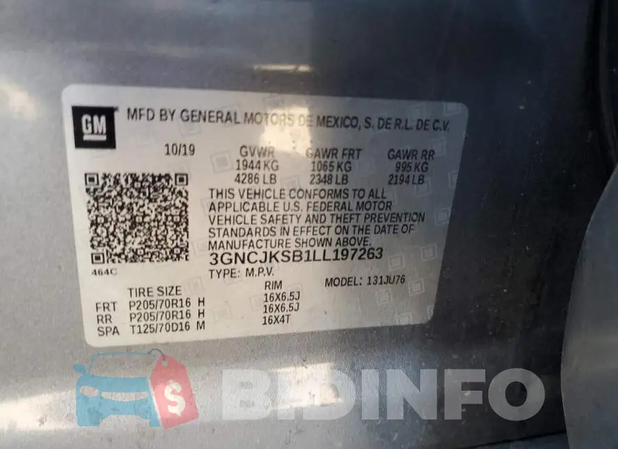 3GNCJKSB1LL197263 Photo# 12