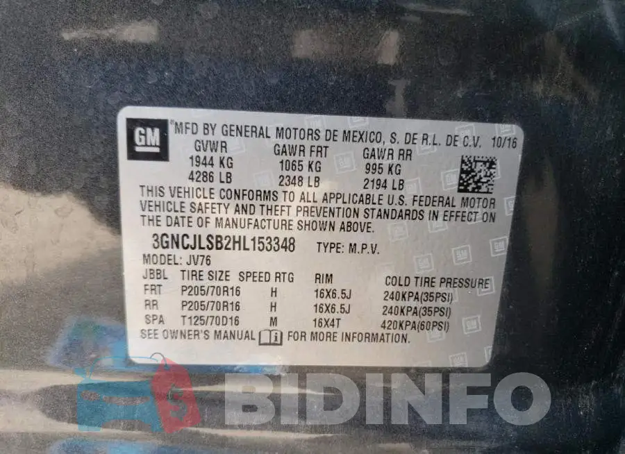 3GNCJLSB2HL153348 Photo# 13