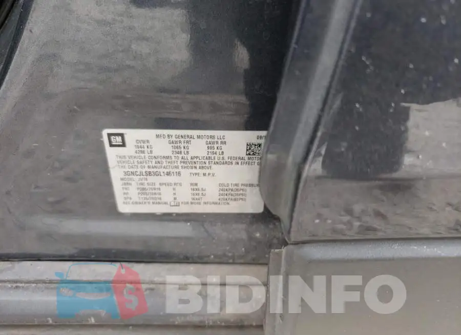 3GNCJLSB3GL146116 Photo# 13