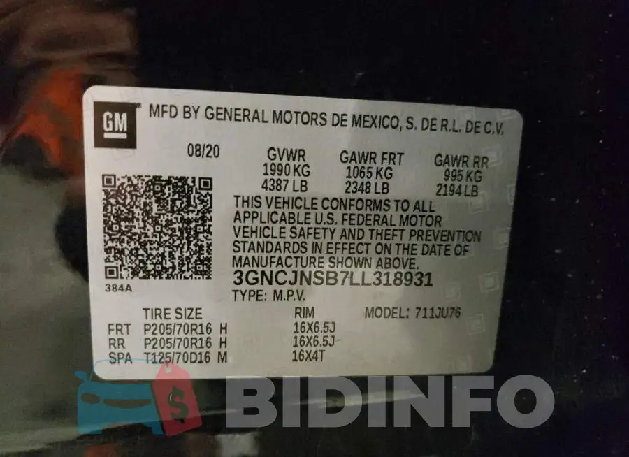3GNCJNSB7LL318931 Photo# 13