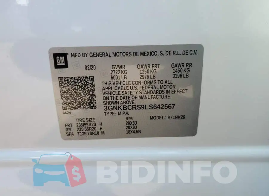 3GNKBCRS9LS642567 Photo# 14