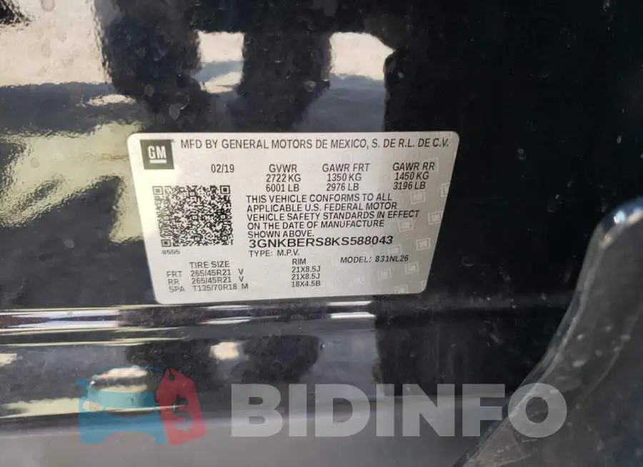 3GNKBERS8KS588043 Photo# 14