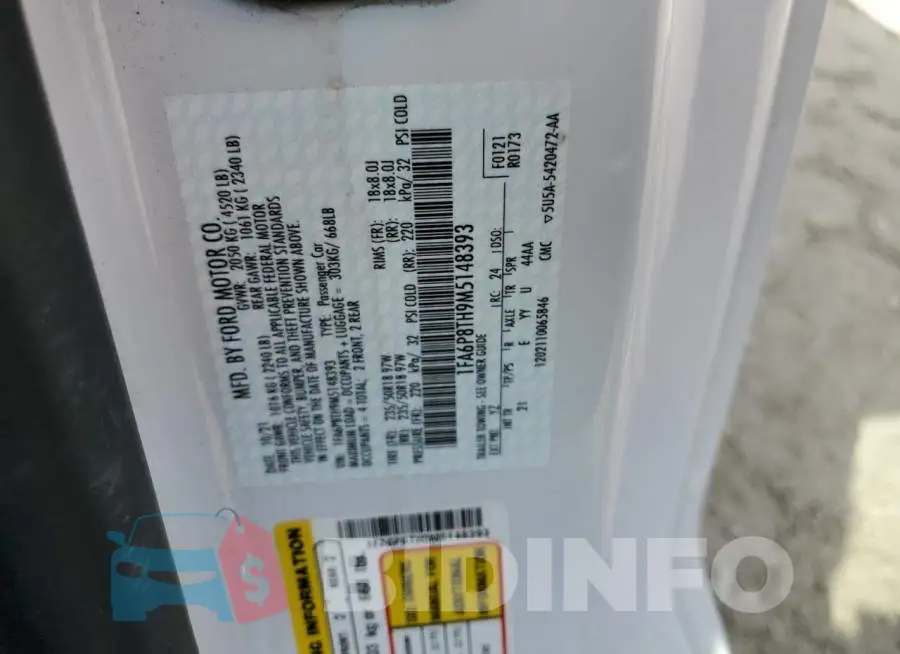 1FA6P8TH9M5148393 Photo# 12