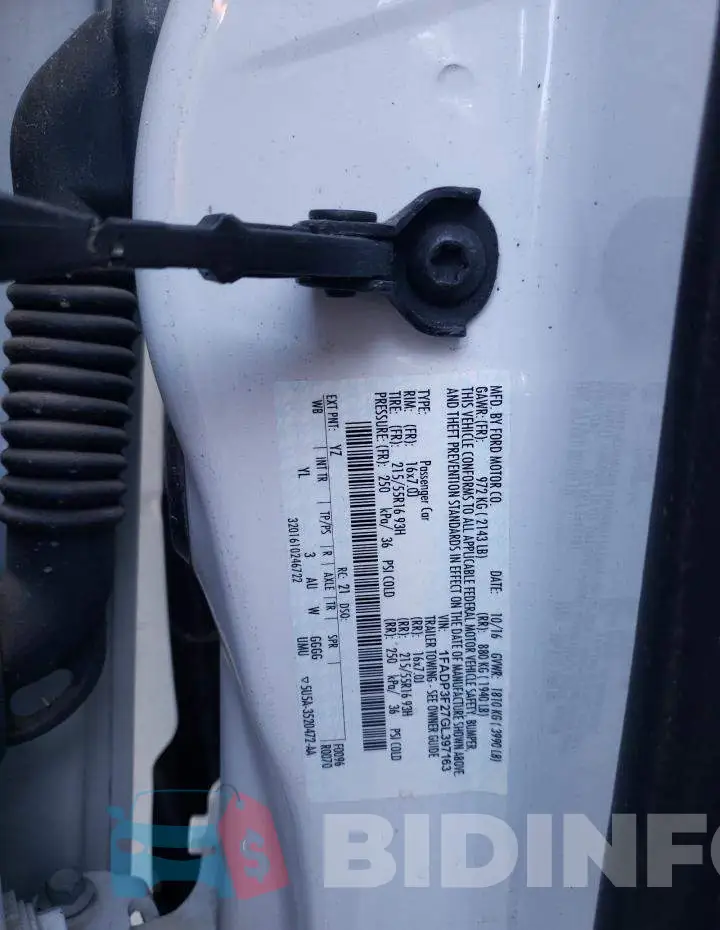1FADP3F27GL397163 Photo# 12