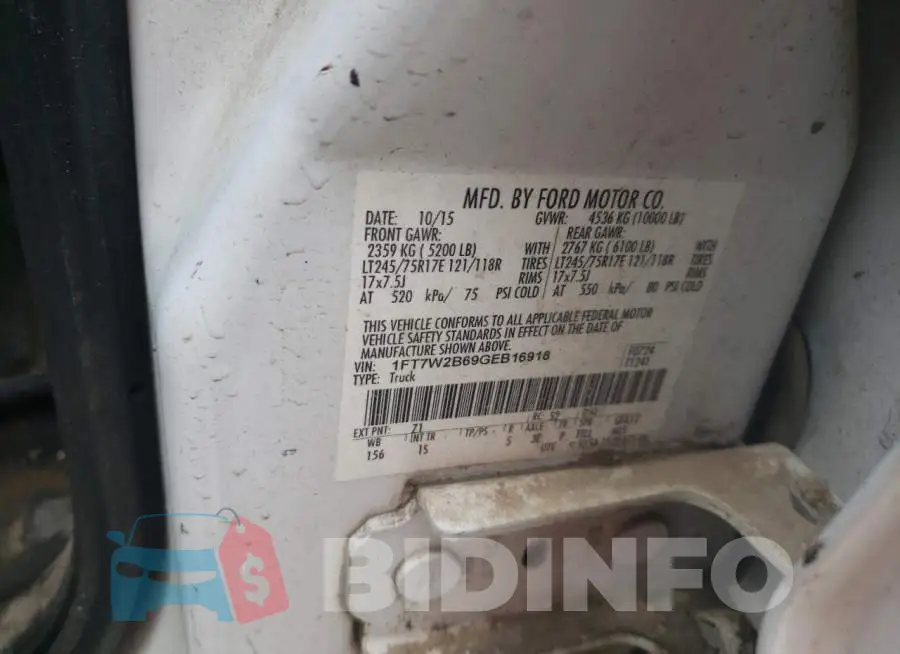 1FT7W2B69GEB16918 Photo# 12