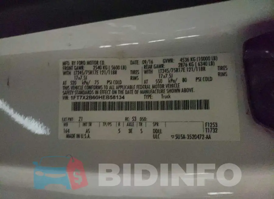 1FT7X2B60HEB58134 Photo# 13