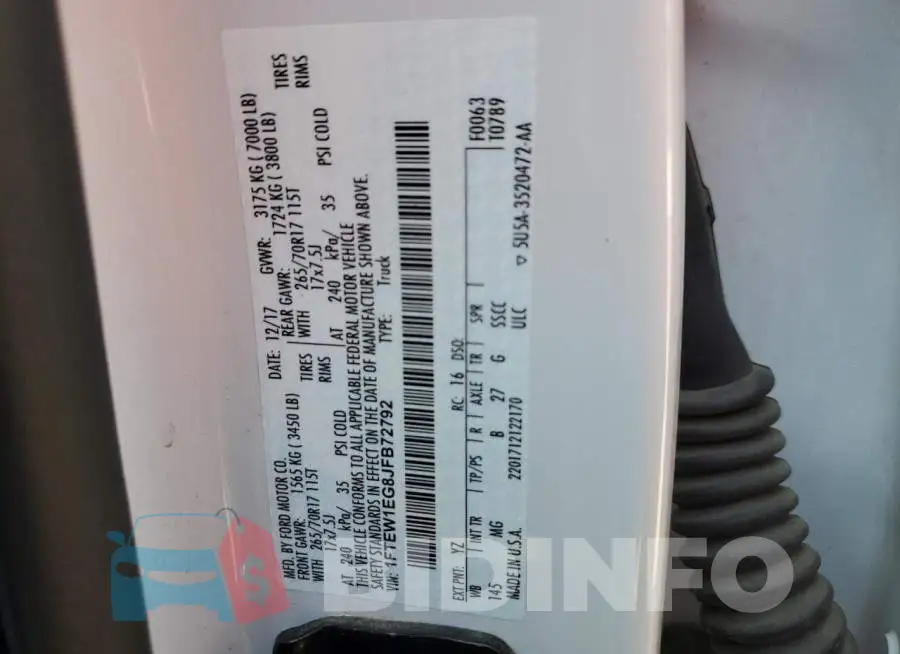 1FTEW1EG8JFB72792 Photo# 12