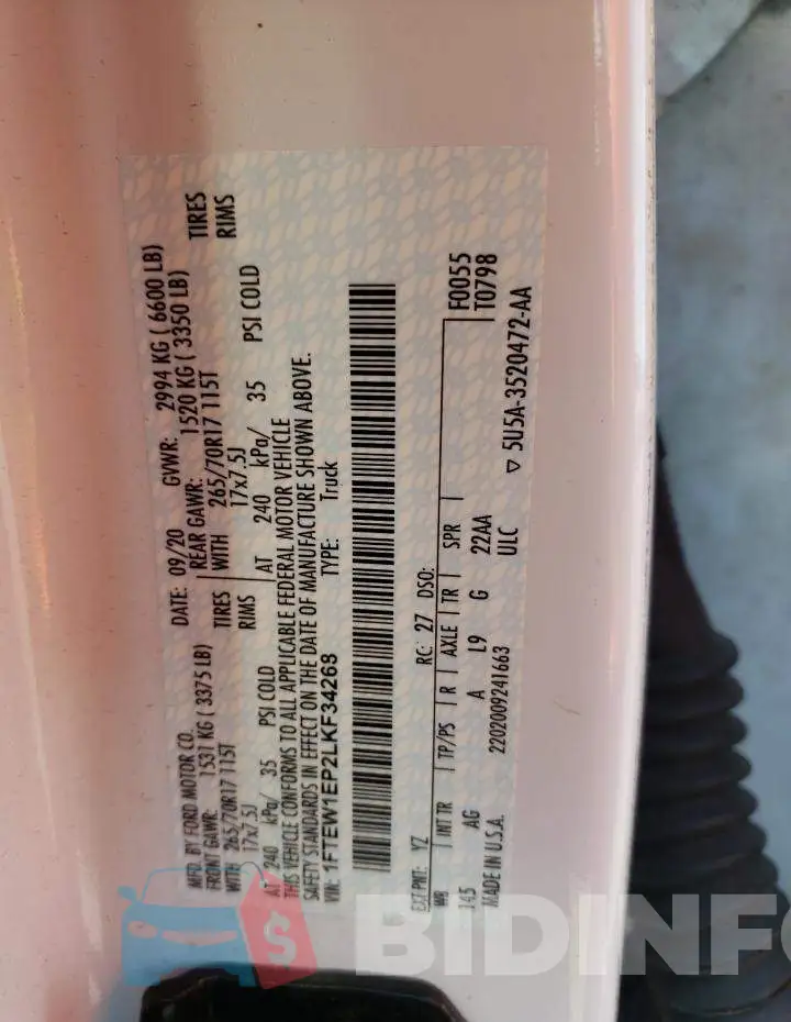 1FTEW1EP2LKF34268 Photo# 12